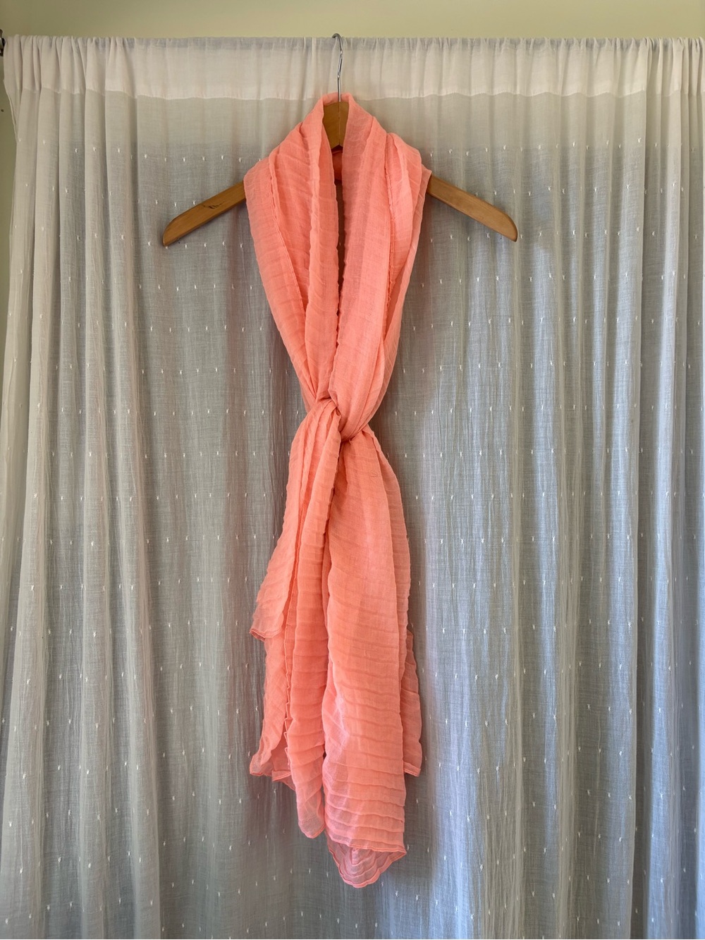 Pier 1 Blush Pink Lightweight Gauze Scarf 32x50